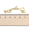 Brass Micro Pave Cubic Zirconia Fold Over Clasps KK-U059-08G-3