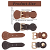 Fingerinspire 4 pcs 2 Colors Cowhide Sew on Toggle Buckles FIND-FG0001-81-2