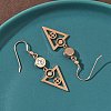 304 Stainless Steel Triangle Dangle Earrings EJEW-Z129-20RG-3