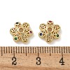 Brass Micro Pave Cubic Zirconia Bead Caps ZIRC-F141-16G-2