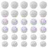 30Pcs 3 Styles Acrylic & Resin with Rhinestone Round Beads OACR-PH0004-27-1