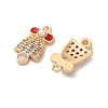 Brass Micro Pave Cubic Zirconia Pendants KK-D420-01G-04-2