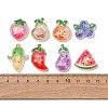 Glitter Transparent Resin Cabochons RE-CBAE980-05-3