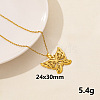 304 Stainless Steel Butterfly Pendant Necklaces CV0613-4-1