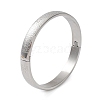 Non-Tarnish 304 Stainless Steel Textured Bangles BJEW-F464-13P-2