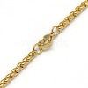 Trendy Men's 201 Stainless Steel Box Chain Necklaces NJEW-L043A-46G-3