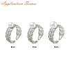 Rack Plating Heart Brass Micro Pave Cubic Zirconia Open Cuff Ring Settings X-KK-Z071-26P-4
