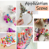 120Pcs 6 Colors Sequin Polypropylene Fiber Silk Pompom Ball FIND-SC0019-69-6