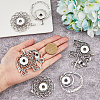 HOBBIESAY 6Pcs 3 Style Alloy Hang Snap Base Pendant FIND-HY0003-24-3