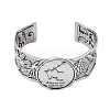 Constellation Alloy Open Cuff Bangles for Women Men BJEW-C064-01AS-02-2