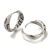 Rack Plating Brass Micro Pave Cubic Zirconia Hoop Earrings EJEW-H016-22P-2