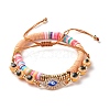 Handmade Polymer Clay Heishi Beads Stretch Bracelets Set BJEW-JB07364-2