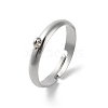 Non-Tarnish 304 Stainless Steel Open Cuff Rings Findings STAS-K278-03P-1