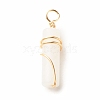 Natural White Jade Pendants PALLOY-JF01453-07-2