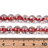 Crackle Transparent Glass Beads Strands GLAA-N030-8mm-01H-4