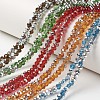 Electroplate Transparent Glass Beads Strands EGLA-A034-T4mm-M-1