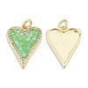 Brass Micro Pave Clear Cubic Zirconia Pendants KK-N227-93E-1