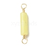 Natural Lemon Jade Connector Charms PALLOY-JF01454-08-3