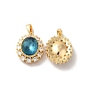 Brass Micro Pave Cubic Zirconia Pendants KK-M243-01G-2