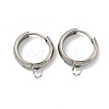 Tarnish Resistant 201 Stainless Steel Huggie Hoop Earring Findings STAS-P283-01W-P-1