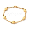 PVD Vacuum Plating 304 Stainless Steel Oval Link Chains Bracelet for Women BJEW-E108-13G-1