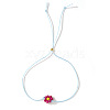 Daisy Charm Glass Seed Bead Slider Bracelets JL6020-7-1