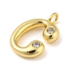 Rack Plating Brass Micro Pave Cubic Zirconia Pendants KK-A200-24G-C-2