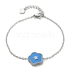 304 Stainless Steel Cable Chain Charm Bracelets for Women BJEW-U024-04P-01-4