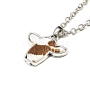 Zinc Alloy with Leather Pendant Necklces NJEW-Z034-01C-P-2