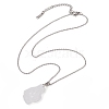 Natural Quartz Crystal Nugget Pendant Necklaces NJEW-JN04507-05-5