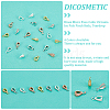 DICOSMETIC 20Pcs 4 Colors Brass Micro Pave Cubic Zirconia Ice Pick Pinch Bails ZIRC-DC0001-05-4