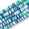 Handmade Polymer Clay Beads Strands CLAY-R089-6mm-T02B-14-1