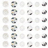 45Pcs 3 Styles 4-Holes Shell Buttons BUTT-TA0001-28-2