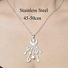 201 Stainless Steel Moon & Star Pendant Necklace NJEW-OY001-62-3