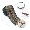 AHANDMAKER 2Rolls 2 Colors Ethnic Style Embroidery Polyester Ribbons OCOR-GA0001-12-5