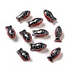 Handmade Printed Porcelain Beads PORC-E015-17B-1