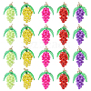 20Pcs 5 Styles Glass Seed Beaded Grape Pendants PALLOY-CA00022-1