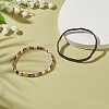 2Pcs 2 Style Glass Seed Rectangle Beaded Stretch Bracelets Set BJEW-JB09035-5