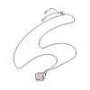 3Pcs 3 Sizes 304 Stainless Steel Cable Chain Macrame Pouch Slider Necklace Making NJEW-JN05068-5