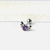 Angel Wing Heart 316L Surgical Stainless Steel Pave Cubic Zirconia Tongue Rings FS-WG901EE-07-1