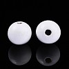 Spray Painted Round Natural Schima Wood Beads WOOD-A018-14mm-30-2