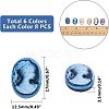 Resin Cameo Lady Head Cabochons CRES-CA0001-02-3