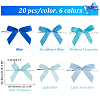   120Pcs 6 Colors Polyester Packaging Ribbon Bows DIY-PH0013-54-2