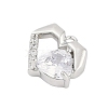 Brass Micro Pave Cubic Zirconia Charms ZIRC-P122-01C-P01-2