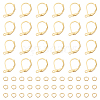 BENECREAT 40Pcs Brass Leverback Earring Findings KK-BC0013-03G-1