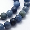 Dyed & Heated Natural Blue Aventurine Beads Strands X-G-I199-24-4mm-3