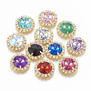 Brass Rhinestone Flat Back Cabochons RB-S048-15-1