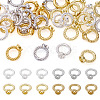 40Pcs 4 Colors Brass Ring Charm Connectors KK-TA0008-48-1