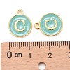 Golden Plated Alloy Enamel Charms X-ENAM-S118-05C-3