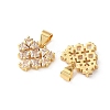 Brass Micro Pave Cubic Zirconia Charms CU-CBA03AF-18A-02-2